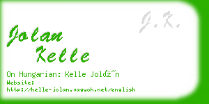 jolan kelle business card